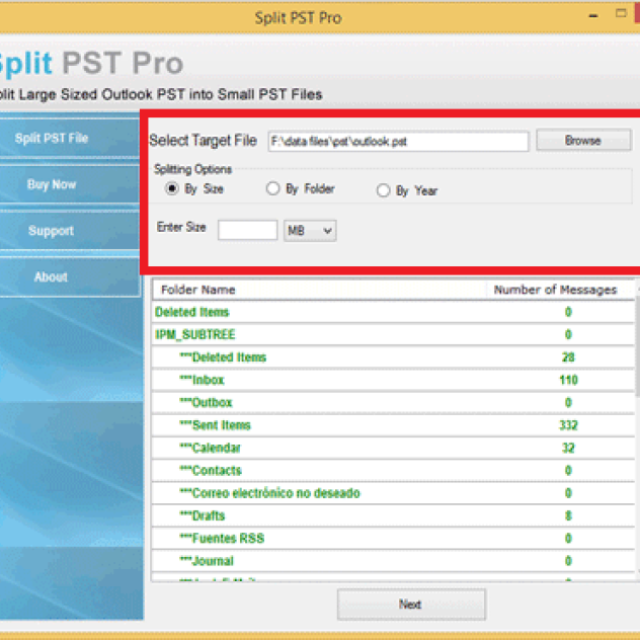 Best tool for splitting large PST files into multiple PST file