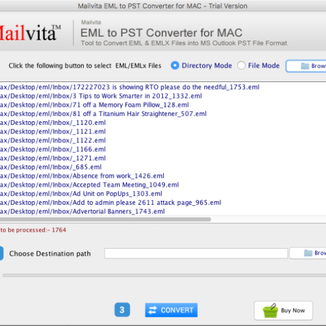 Mailvita EML to PST Converter For Mac Software