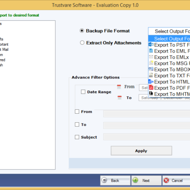 TrustVare IMAP Backup Tool