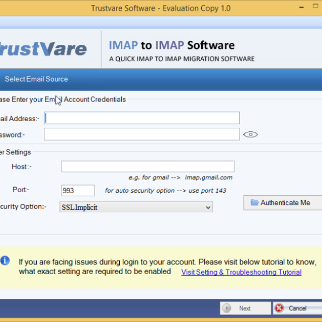 TrustVare IMAP Migration Tool