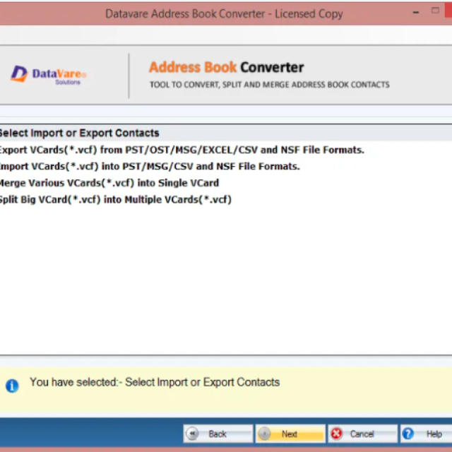 DataVare Excel to VCF Converter Software