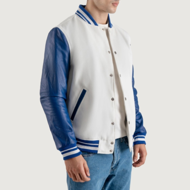 Blue And White Varsity Jacket​