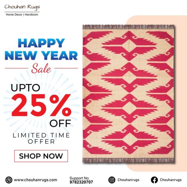 Jute Rugs New Year Exclusive Sale up to 25% off On Chouhanrugs.com