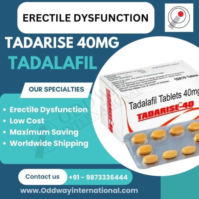 Best Place to buy generic Tadalafil tablet (Tadarise 40mg) at maximum discount