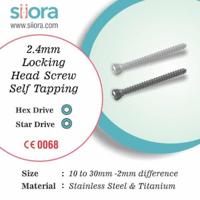 2.4 mm Locking Head Screw Self Tapping